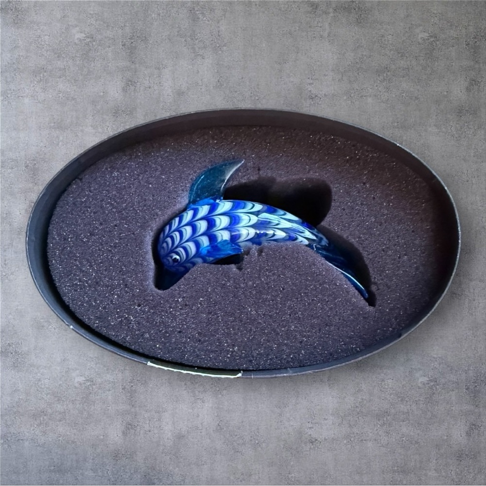 Fitz and Floyd Glass Menagerie Dolphin Figurine - Picture 10 of 11